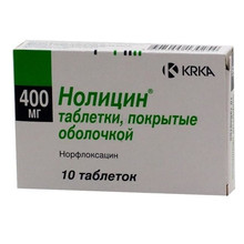 Нолицин таблетки 400 мг, 10 шт.