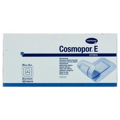 Повязка COSMOPOR E Steril послеоперационная самоклеющаяся 20см х 8см, 25 шт.