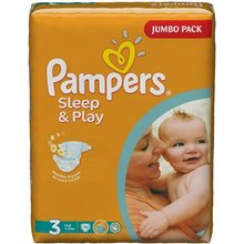 Подгузники PAMPERS Sleep  Play Midi (4-9кг),78 шт.