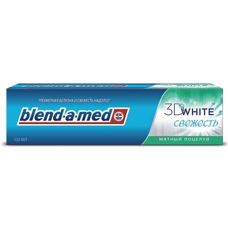Зубная паста БЛЕНД-А-МЕД 3D White Свежесть "Мятный поцелуй", 125мл