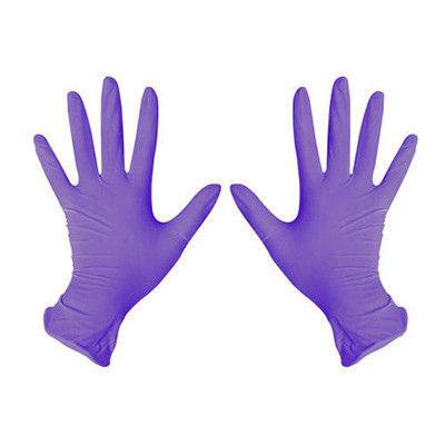 Перчатки смотровые нестерильные  разм. L (нитрил. неопудр. DERMAGRIP ULTRA LS) фиолет.  100 шт.