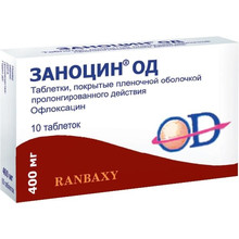 Заноцин ОД таблетки 400 мг, 10 шт.
