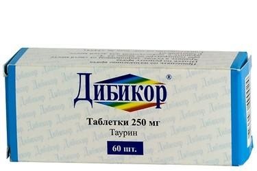 Дибикор таблетки 250 мг, 60 шт.