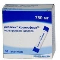 Депакин Хроносфера гранулы пакетики 750 мг, 30 шт.