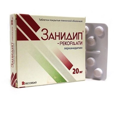 Занидип-Рекордати таблетки 20 мг, 56 шт.