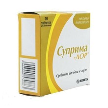 Суприма-ЛОР таблетки для рассасывания, 16 шт. (мед и лимон)