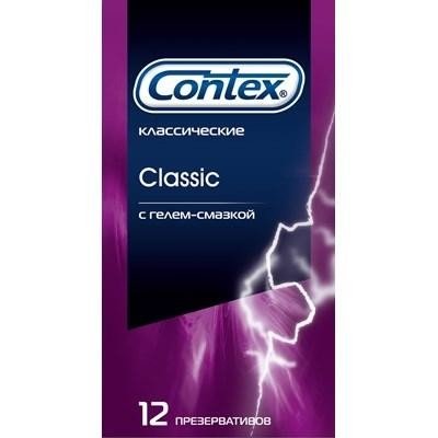 Презерватив CONTEX 12 шт. Classic (силикон. смазка) +  CONTEX lubr WAVE 2х5 мл