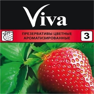 Презерватив VIVA, Цветные ароматизированные, 3 шт.