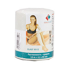 Бинт эласт. 8см х 3,5м сред. растяж. с застежкой