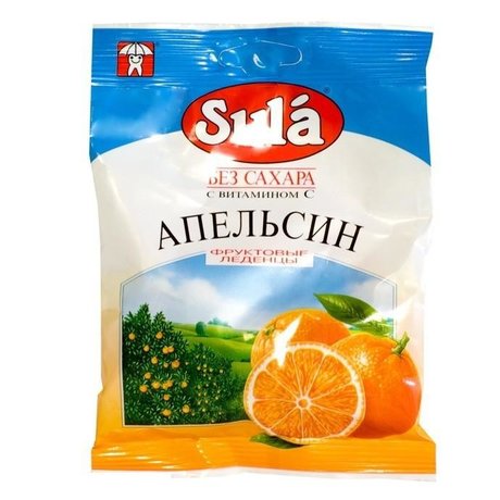 ЛЕДЕНЦЫ ЗУЛА АПЕЛЬСИН 60г. 