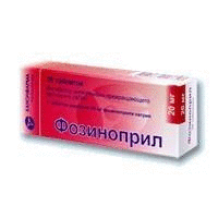 Фозиноприл таблетки 20 мг, 28 шт.