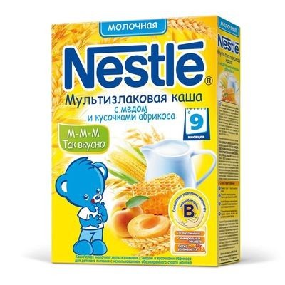Каша НЕСТЛЕ молочн. мультизлаков/мед/абрикос бифидобактерии 250г