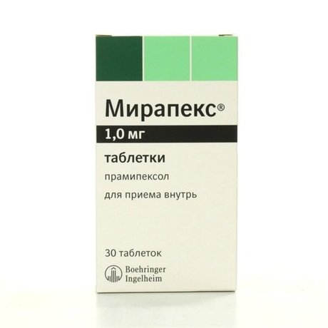 Мирапекс таблетки 1 мг, 30 шт. 