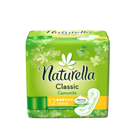 Прокладки гигиенические NATURELLA Camomile Classic Normal без крылышек, 12 шт.