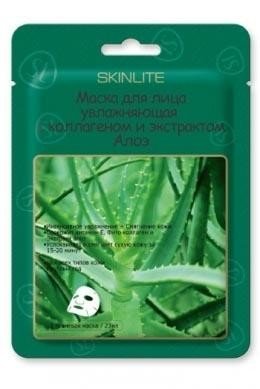 Маска косметическая SKINLITE для лица увлажняющая с коллагеном и экстрактом алоэ 23мл