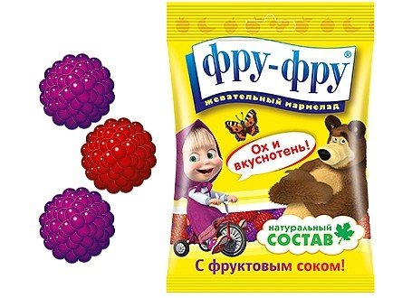 Мармелад ФРУ-ФРУ Тропические фрукты. Маша и медведь витамины+сок, 30г