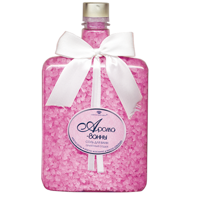 Соль для ванн АРОМА-ВАННА "Приятный отдых" розовая 800г