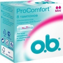 Тампоны гигиенические O.B. ProComfort Mini, 8 шт.