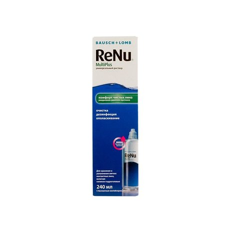 Раствор для контактных линз RENU Multi Plus 240мл + контейнер