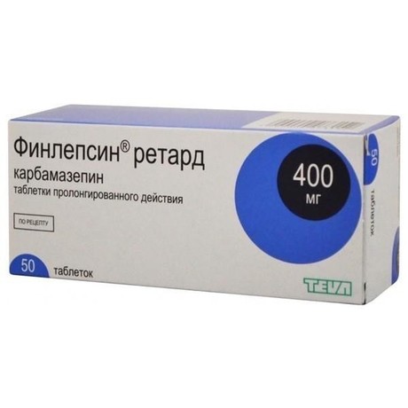 Финлепсин ретард таблетки ретард 400 мг, 50 шт.