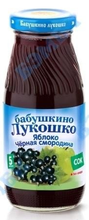 Сок БАБУШКИНО ЛУКОШКО яблоко/черная смородина (с 5 мес.), 200мл