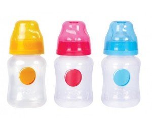 Бутылочка детская ПОМА пластиковая с силиконовой соской и широкое горло, 210мл (арт. 1910)