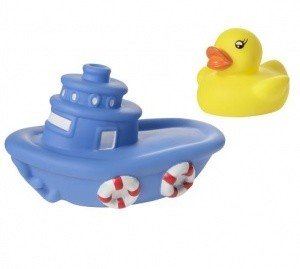 Набор КУРНОСИКИ 25035 игрушек для ванны "Лодка с утенком" , 2 шт. 