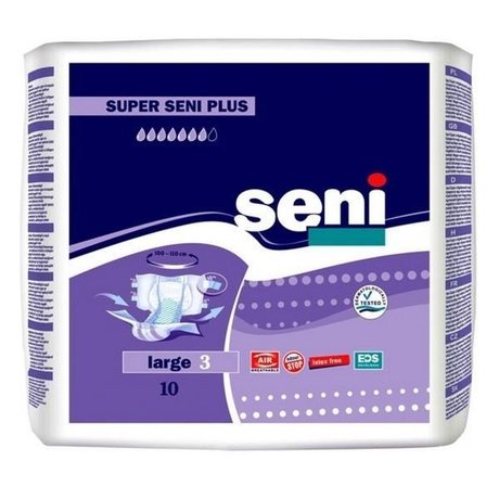 Подгузники для взрослых SUPER SENI AIR PLUS Extra Large,  10 шт.
