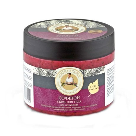 Скраб БАНЬКА АГАФЬИ для тела для похудения Соляной, 300 мл