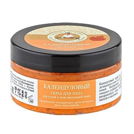 Скраб БАНЬКА АГАФЬИ для лица Календуловый,  100 мл