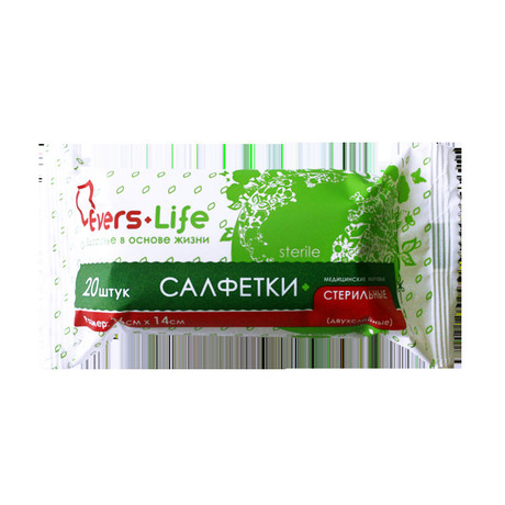 Салфетки EVERS Life стерильные 16 х 14см, 20 шт.