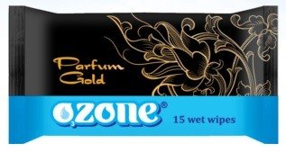 Салфетки OZONE влажные аромат Gold, 15 шт.