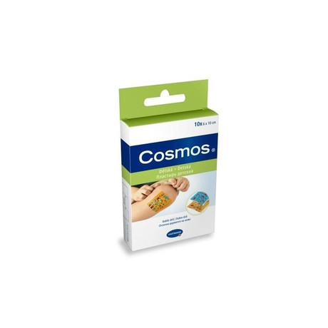 Лейкопластырь COSMOS Kids пластины водоотталкивающий гипоаллергенный цветной 6 х 10см, 10шт.