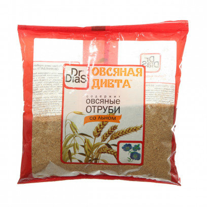 Отруби Dr.DiaS овсяные 200г лен
