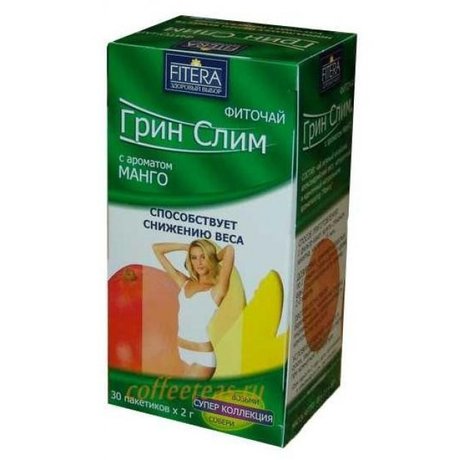 Чай лечебный GREEN-SLIM манго фильтрпакетики , 2 г , 30 шт.