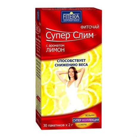Чай лечебный SUPER-SLIM  лимон фильтрпакетики, 30 шт.