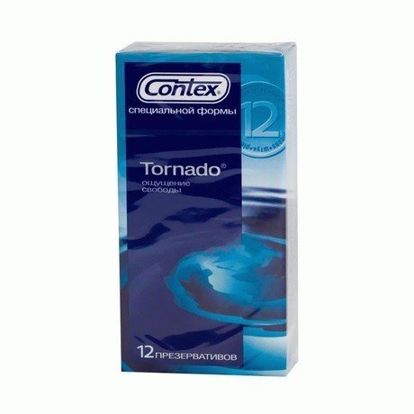 Презерватив CONTEX, 12 шт.  Tornado (специальная форма)