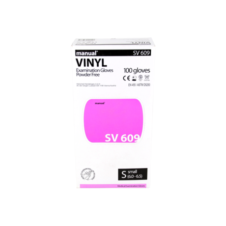 Перчатки смотровые нестерильные разм. S (винил. MANUAL SV609)