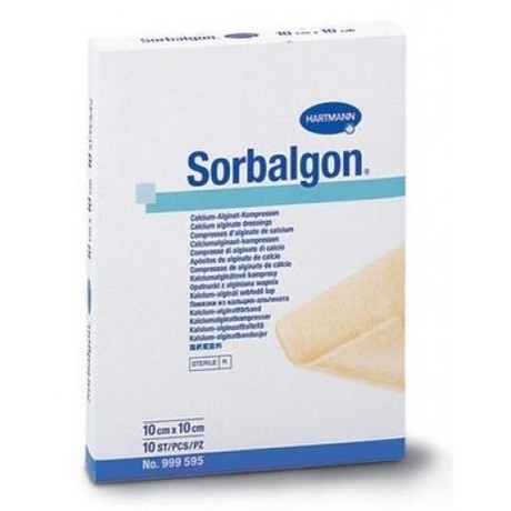 Повязка SORBALGON сорбционные  кальций-альгинат 10см х 10см, 10 шт.