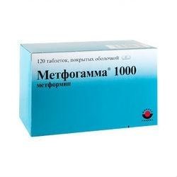 Метфогамма 1000 таблетки 1000 мг, 120 шт.