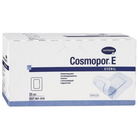 Повязка COSMOPOR E Steril послеоперационная самоклеющаяся 20см х 10см, 25 шт.