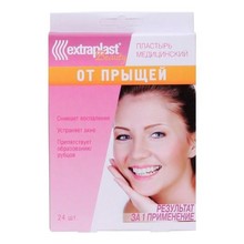 Лейкопластырь EXTRAPLAST от прыщей, 24 шт.