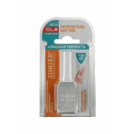 Лак для ногтей ZINGER Алмазная твердость для укрепления ногтей 12 мл (мод. NC31)