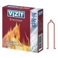Презерватив VIZIT Hi-Tech Erection (с возбуждающей смазкой),  3 шт.