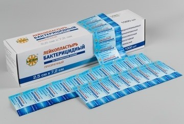 Лейкопластырь бактерицидный S-PLAST 2,5 x 7,2см (плен. основа) прозрачный