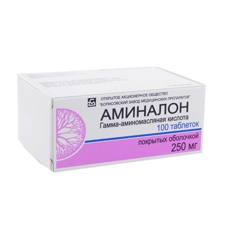 Аминалон таблетки 250 мг, 50 шт.