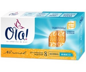Тампоны гигиенические OLA TAMPONS normal, 8 шт.