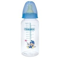 Бутылочка детская СКАЗКА 1104 с латексной соской 250 мл