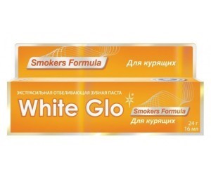 Зубная паста WHITE GLO отбеливающая для курящих 24г
