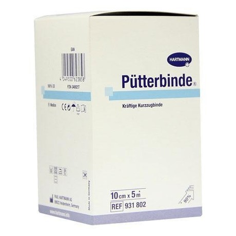 Бинт PUTTERBINDE среднерастяжимый 5м х 10см с зажимами